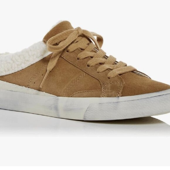 NWOT Marc Fisher LTD Miranda Slip-On Sneaker in Natural Leather, Size 7-8 - Picture 1 of 8